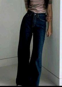 Dark Wash High Waisted Wide Leg Jeans