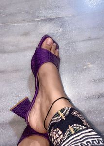 Stylish Purple Block Heels