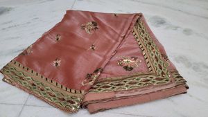 Beautiful Embroidered Saree with ready blouse