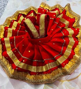 Laddu Gopal Fancy Dress Fabric Sefon Size 4,5,6,7