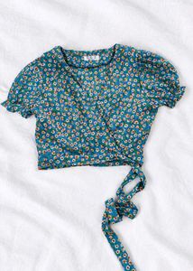 Floral Wrap Crop Top