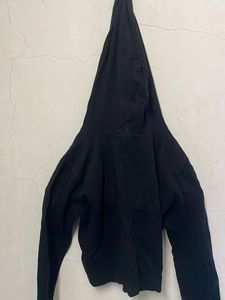Black Crop Hoodie "Don't Know Don't Care"