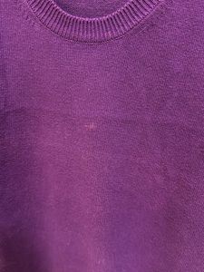 Purple V-Neck Short Sleeve Knit Top