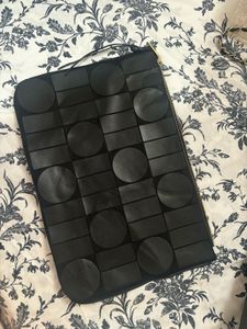 Authentic Bonispax Black Geometric Clutch Bag