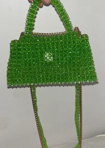 Sparkling Green Beaded Handbag