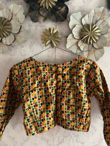 Vibrant Geometric Print Blouse