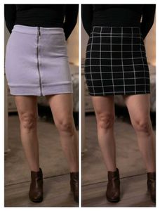 Shein & PimkieTwo Mini Skirts - Lavender & Black