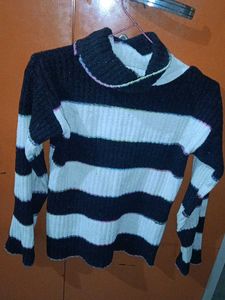 Striped Turtleneck Sweater