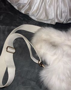 Creamy White Faux Fur Handbag