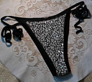 bikini bottom with sequins detailing
