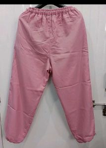 Pink parachute Pants with Patch Detail