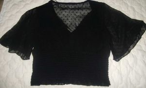 Chic Black Sheer Top
