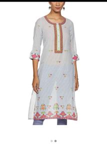 Rangriti Blue Striped Kurti