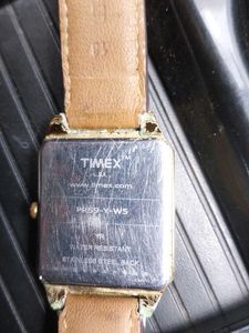 Timex Gold Tone Rectangle Watch