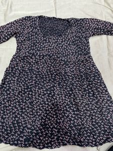 floral printed flared dress for women