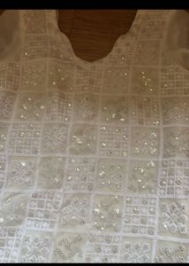 White Chikankari Kurta Set