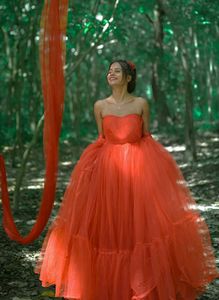 Stunning Red Tulle Gown