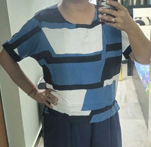 Stylish Geometric Print Top