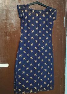 Blue Printed Dress