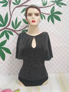(900)Sparkly Black Bodysuit