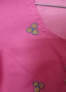Pink Colour Half Sleeve Blouse
