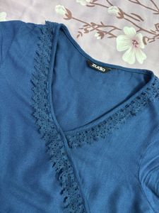 Chic Blue Midi Dress