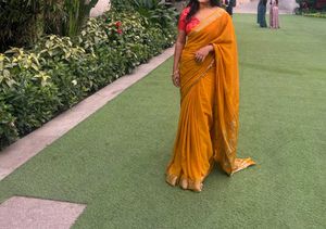Elegant mustard Saree