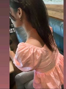 Pink Puff Sleeve Top