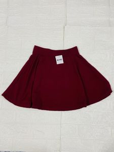 Flared Maroon Skirt