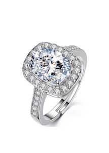 Sparkling Cushion Cut Engagement Ring