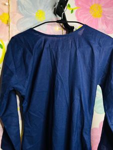Navy Blue Lace-Up Dress