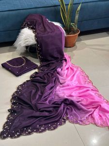 Ombre Purple & Pink Saree