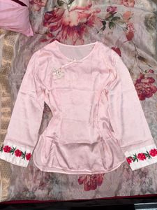 Elegant Pink Embroidered Kurta Set