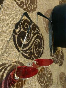 stylish red sunglasses