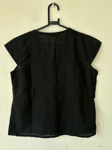 Black Embroidered Top