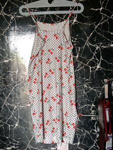 Cute Cherry Print Mini Dress