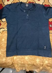 Men's Blue Henley T-Shirt
