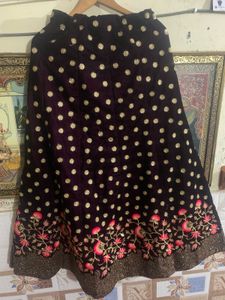 Elegant Black Velvet Lehenga Choli