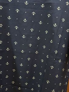 Navy Anchor Print Top