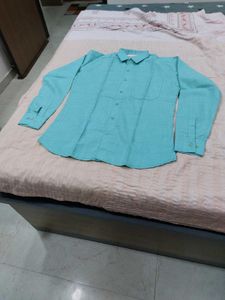 Men's Teal Blue Casual Shirt