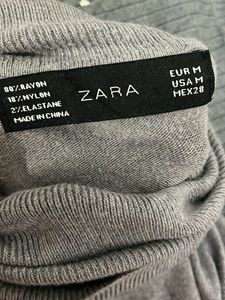 ZARA Gray Turtleneck Long Sleeve Top