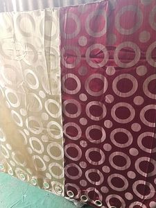 Retro Ring Pattern Curtains