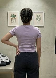 Westside Lavender Fitted Crop Top
