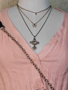 Cute Pink Cropped Cardigan