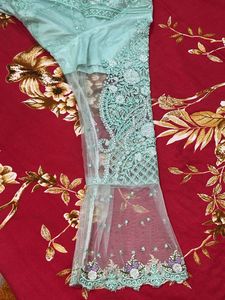 original pakistani Mint Green Kurta Set