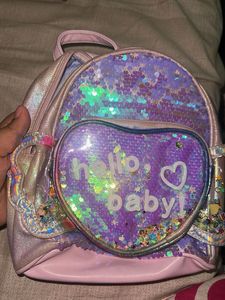 Sparkly Heart Sequin Mini Backpack