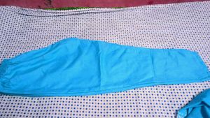 Blue Cotton Kurta Set with Dupatta
