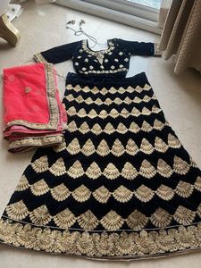 Elegant Velvet Lehenga Choli Set