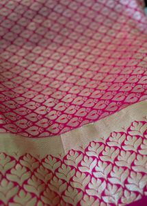 Vibrant Rani Pink-Blue saree
