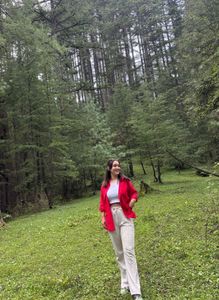 Sassafras Red Oversized Cotton Shirt